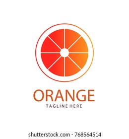 Fresh Orange Fruit Logo Design