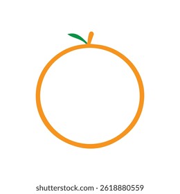 Fresh Orange Fruit Logo Image