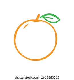 Fresh Orange Fruit Logo Image