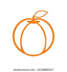 Fresh Orange Fruit Logo Image