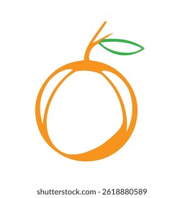 Fresh Orange Fruit Logo Image