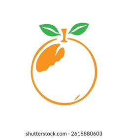 Fresh Orange Fruit Logo Image