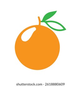 Fresh Orange Fruit Logo Image