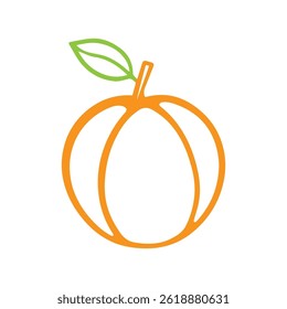 Fresh Orange Fruit Logo Image