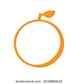 Fresh Orange Fruit Logo Image
