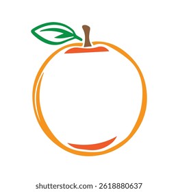 Fresh Orange Fruit Logo Image