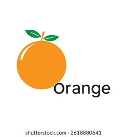 Fresh Orange Fruit Logo Image