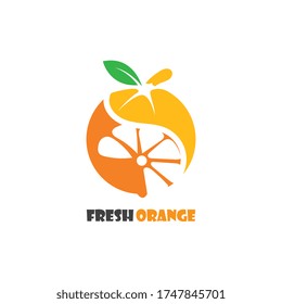 Fresh Orange Fruit Logo Inspiration Template Stock Vector (Royalty Free ...