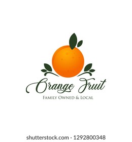 Fresh orange fruit logo template vector. Fresh fruit logo vector