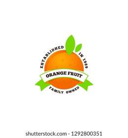 Fresh orange fruit logo template vector. Fresh fruit logo vector