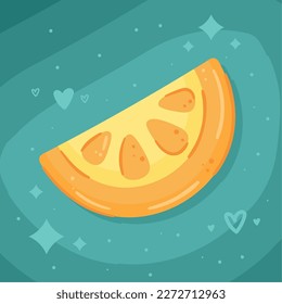 fresh orange fruit portion icon