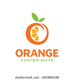 Fresh Orange Fruit, Slice of Lemon Lime Grapefruit Citrus with swirl letter initial O logo design inspiration