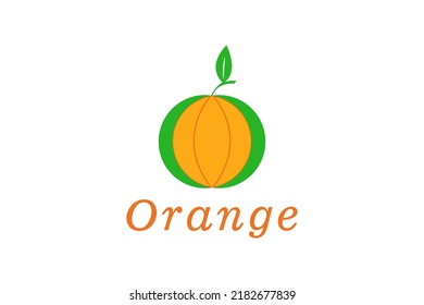 Fresh Orange Fruit, Slice of Lemon Lime Grapefruit Citrus with basket gift logo design