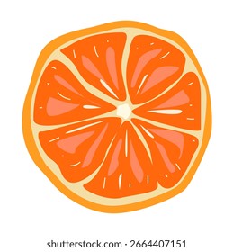 Fruta de naranja fresca cortada en un fondo blanco