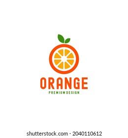 Frische Orangenfrucht mit wirbelndem Anfangsbuchstaben O, Slice of Lemon Lime Grapefruit Citrus Logo-Inspiration