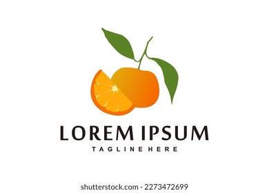 Fresh Orange Fruit Swoosh, Slice of Lemon Lime Grapefruit Citrus logo design
