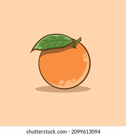 Ilustración vectorial de frutas de naranja fresco