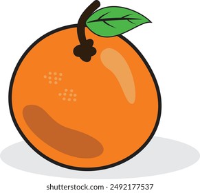 Ilustración de Vector de fruta de naranja fresca