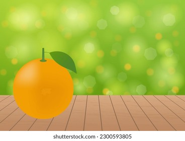 Frische orangefarbene Früchte, Hintergrund. Vektorgrafik. 
