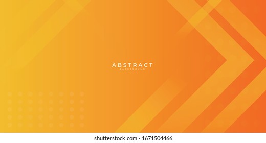 Fresh orange gradient web abstract background geometry shine and layer element vector for presentation design. 