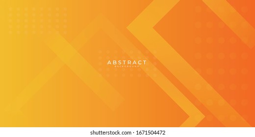 Fresh orange gradient web abstract background geometry shine and layer element vector for presentation design. 