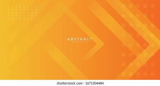 Fresh orange gradient web abstract background geometry shine and layer element vector for presentation design. 