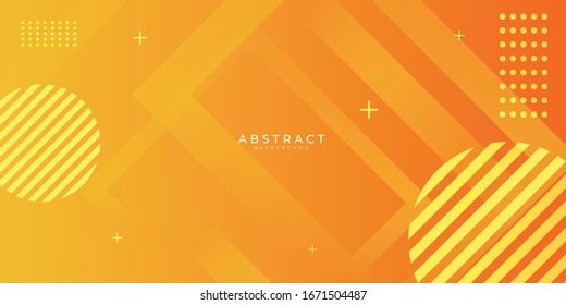 Fresh orange gradient web abstract background geometry shine and layer element vector for presentation design. 
