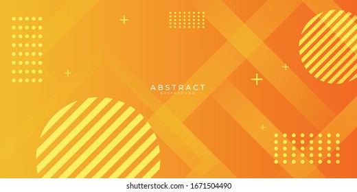 Fresh orange gradient web abstract background geometry shine and layer element vector for presentation design. 