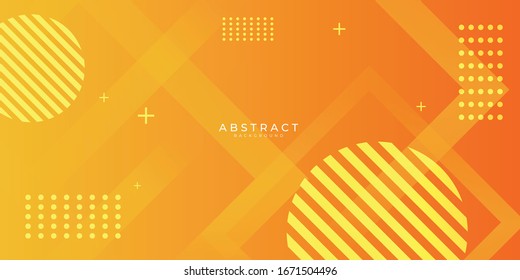 Fresh orange gradient web abstract background geometry shine and layer element vector for presentation design. 