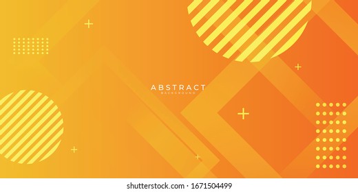 Fresh orange gradient web abstract background geometry shine and layer element vector for presentation design. 
