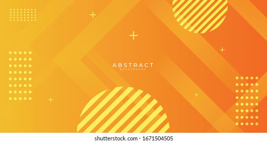 Fresh orange gradient web abstract background geometry shine and layer element vector for presentation design.  