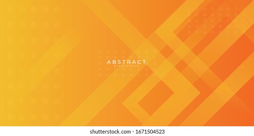 Fresh orange gradient web abstract background geometry shine and layer element vector for presentation design. 