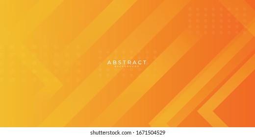 Fresh orange gradient web abstract background geometry shine and layer element vector for presentation design. 