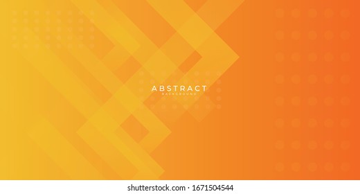 Fresh orange gradient web abstract background geometry shine and layer element vector for presentation design. 