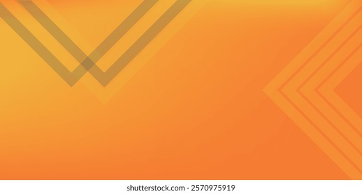 Fresh orange gradient web abstract background geometry shine and layer element vector for presentation design.