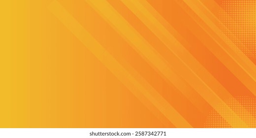 Fresh orange gradient web abstract background geometry shine and layer element vector for presentation design.