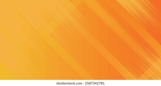 Fresh orange gradient web abstract background geometry shine and layer element vector for presentation design