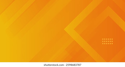 Fresh orange gradient web abstract background geometry shine and layer element vector for presentation design.