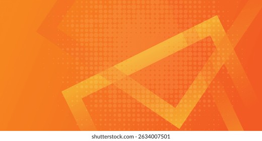 Fresh orange gradient web abstract background geometry shine and layer element vector for presentation design.  