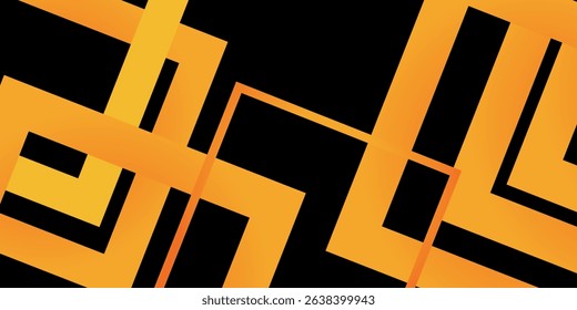 Fresh orange gradient web abstract background geometry shine and layer element vector for presentation design.  