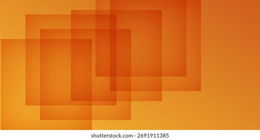 Fresh orange gradient web abstract background geometry shine and layer element vector for presentation design. 