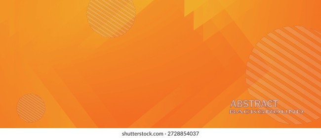 Gradiente de laranja fresco, geometria de fundo abstrata da web brilho e vetor de elemento de camada para design de apresentação. 