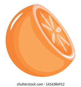 fresh orange half citrus fruit