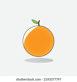 fresh orange healthy fruit natural juicy full of vitamin and nutrition vector illustration