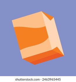 Fresh orange juice box icon. orange juice box vector illustration. orange juice icon