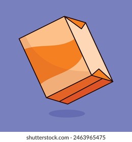 Fresh orange juice box icon. orange juice box vector illustration. orange juice icon