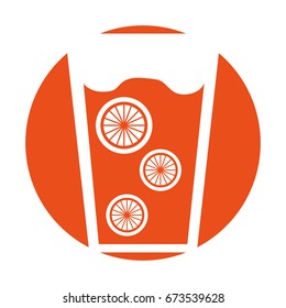 fresh orange juice drink icon