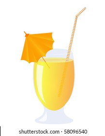 Fresh orange juice in a glass