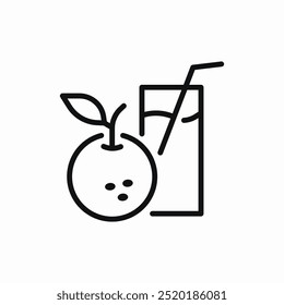 fresh orange juice icon sign vector
