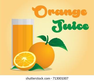 fresh orange juice illustration